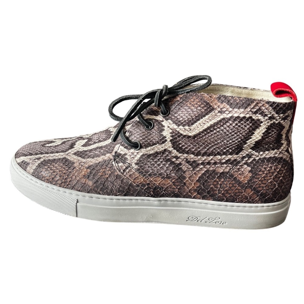 Del Toro Python Snake Print Leather Chukka Boots Made in Italy Size 9 xlnt cond! - Picture 9 of 13